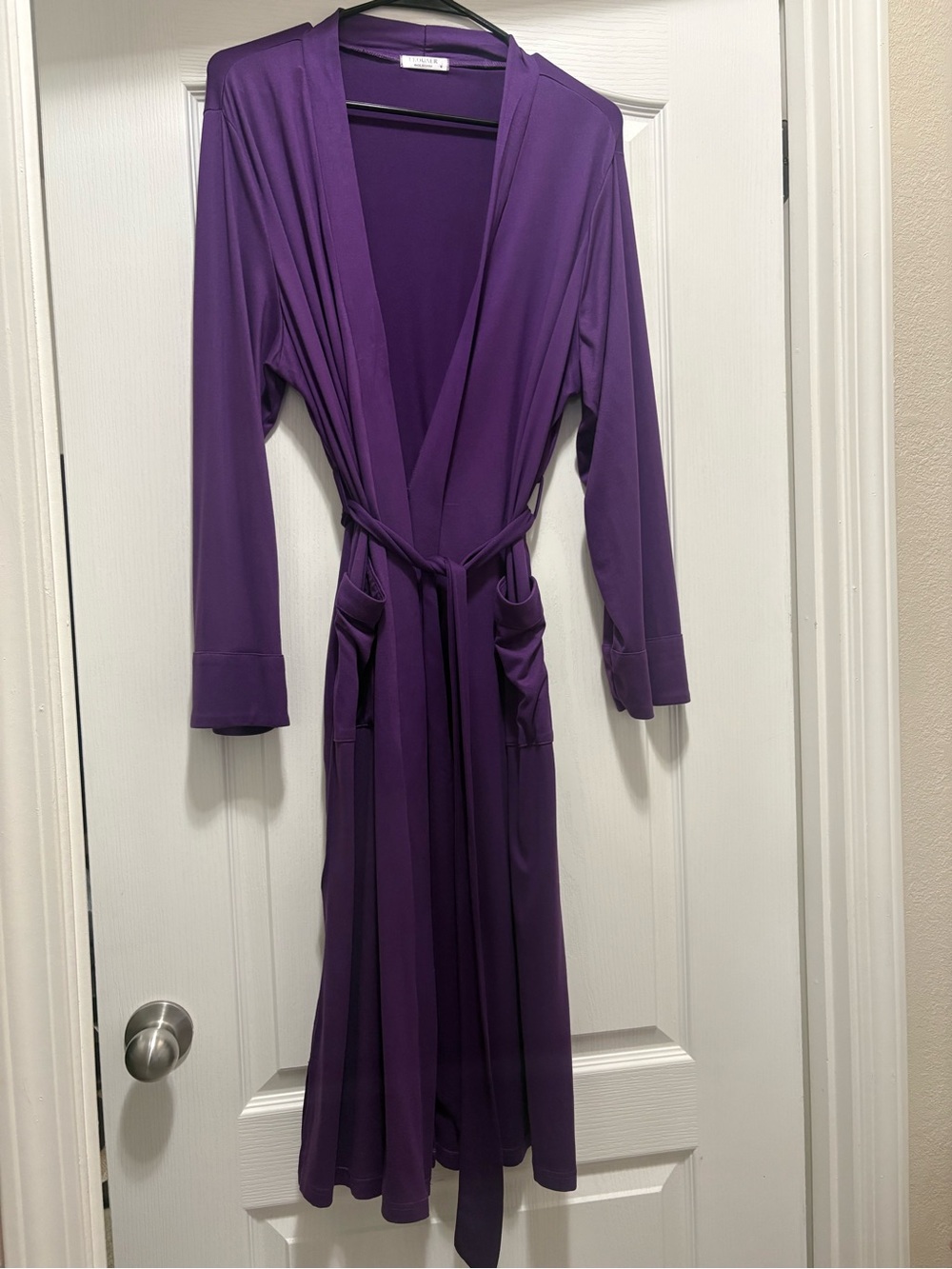 Lightweight Purple Long Robe with Belt - Women Intimates & Sleepwear.